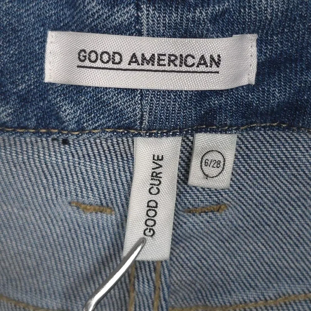 GOOD‎ AMERICAN Good Curve Skinny Jeans Blue Size 6/28 Stretch Denim GCSKC127T - Picture 2 of 13